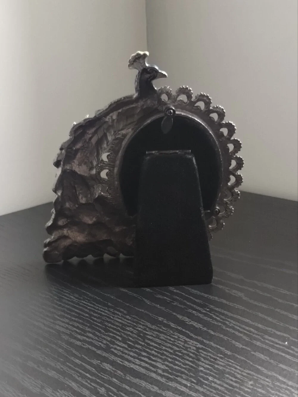 Pier 1 Green and Silver Peacock Tabletop Frame with Teal Accents